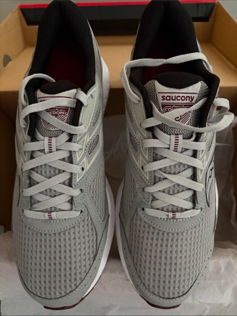Saucony Cohesion 13 Men's Running ShoesSneakers Gray Size 11 - Picture 2 of 8